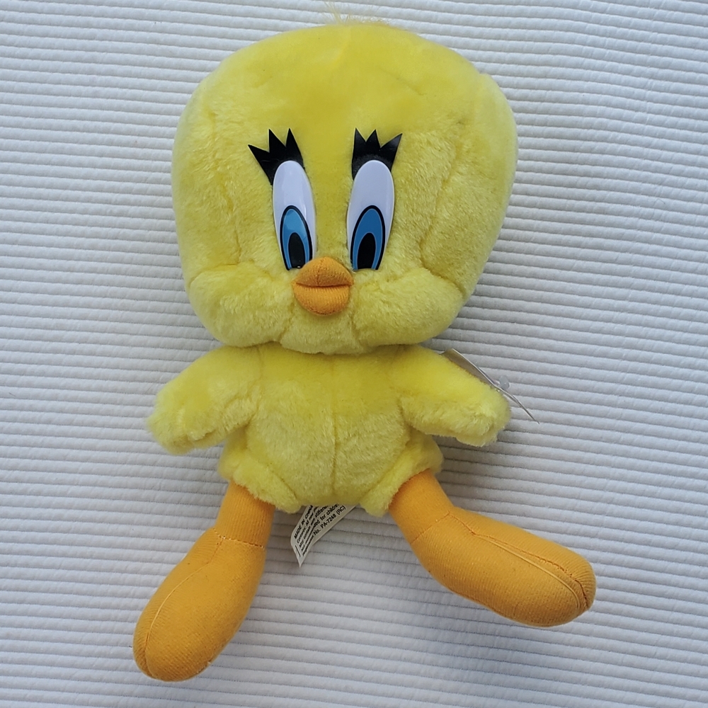 Tweety Bird Ace Looney Tunes 11" 1997 Tag Vintage Plush Stuffed Animal Yellow
